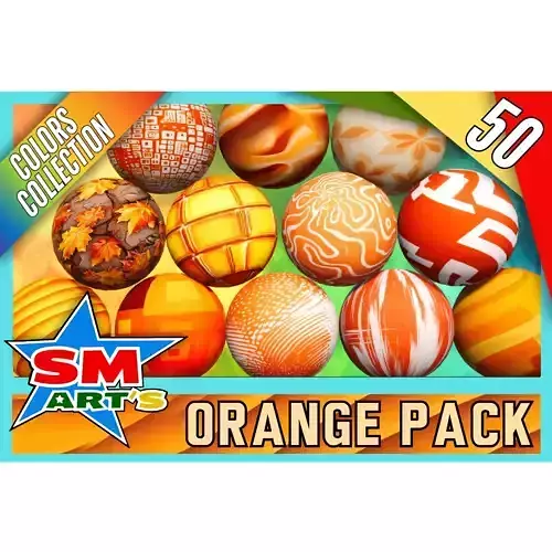 Orange Texture Pack - 50 High-Quality Stylized Materials