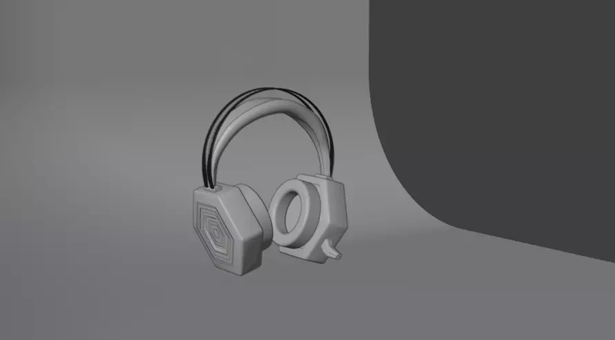 High-Poly gaming Headphones 3D Model 3D model_17