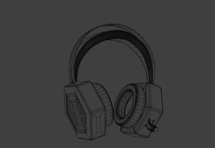 High-Poly gaming Headphones 3D Model 3D model_25