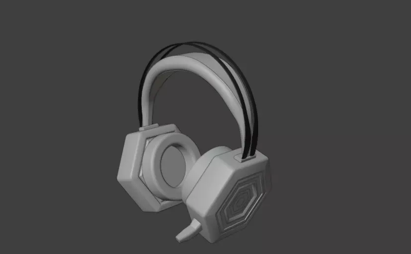 High-Poly gaming Headphones 3D Model 3D model_18