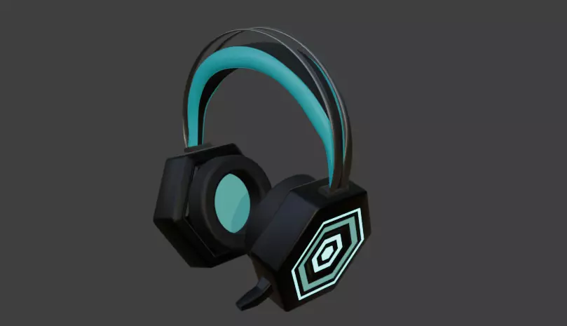 High-Poly gaming Headphones 3D Model 3D model_14