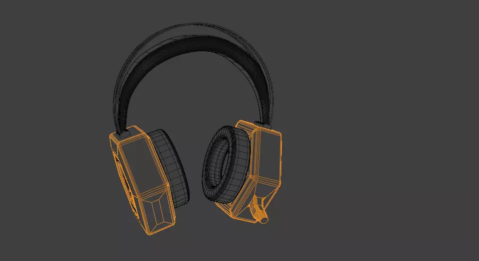 High-Poly gaming Headphones 3D Model 3D model_22