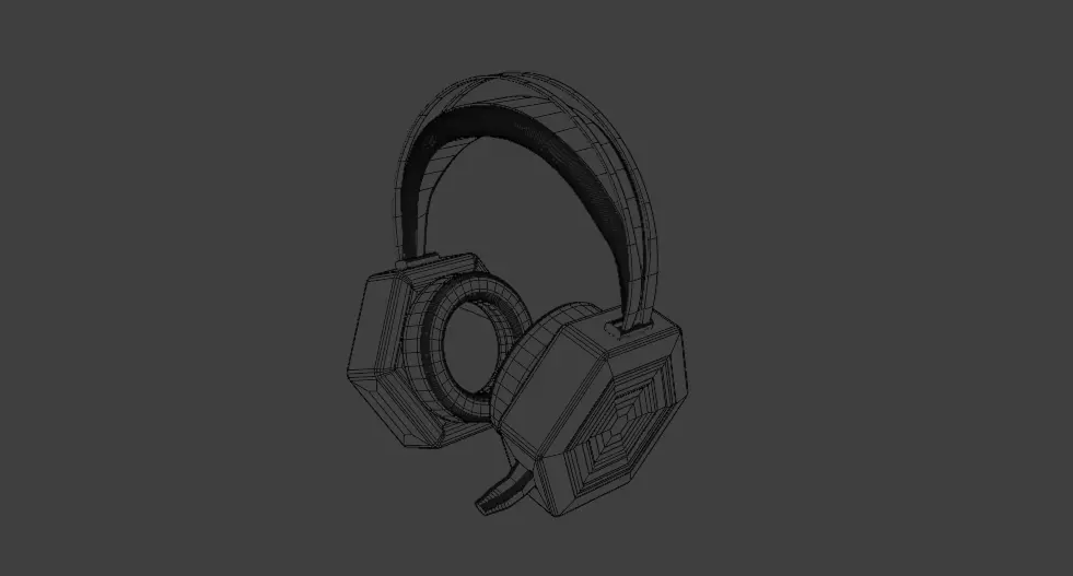 High-Poly gaming Headphones 3D Model 3D model_32