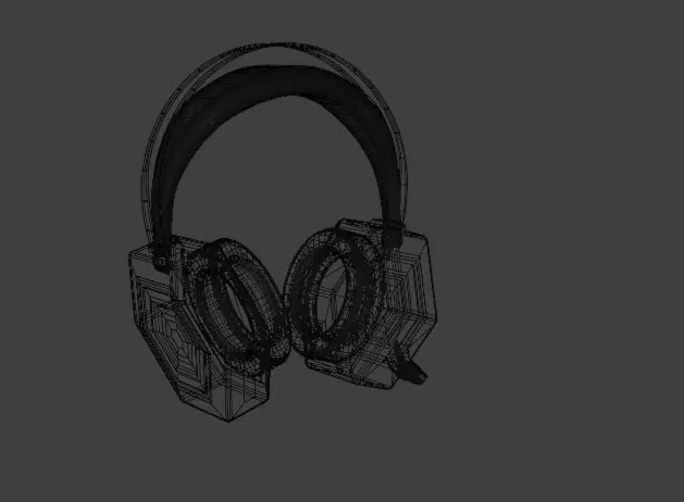 High-Poly gaming Headphones 3D Model 3D model_30