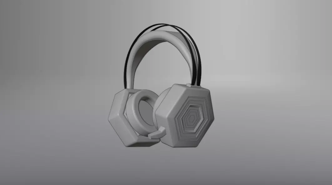 High-Poly gaming Headphones 3D Model 3D model_19