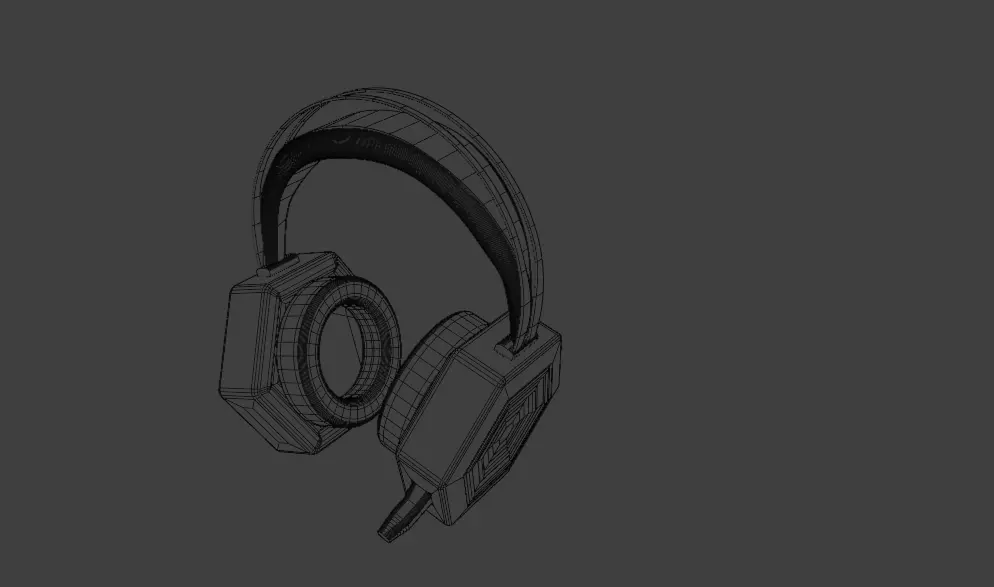 High-Poly gaming Headphones 3D Model 3D model_26