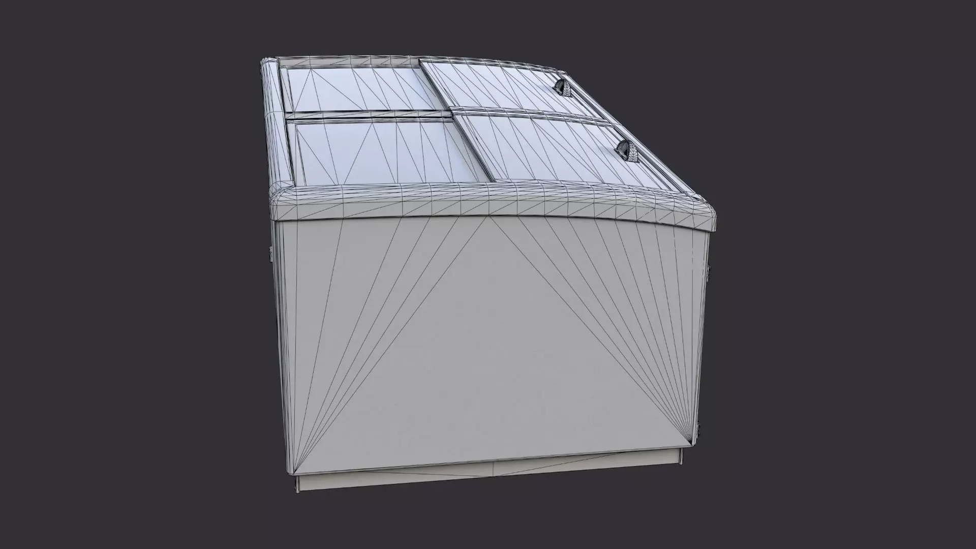 Supermarket Display Freezer Cabinet Low-poly 3D model_7