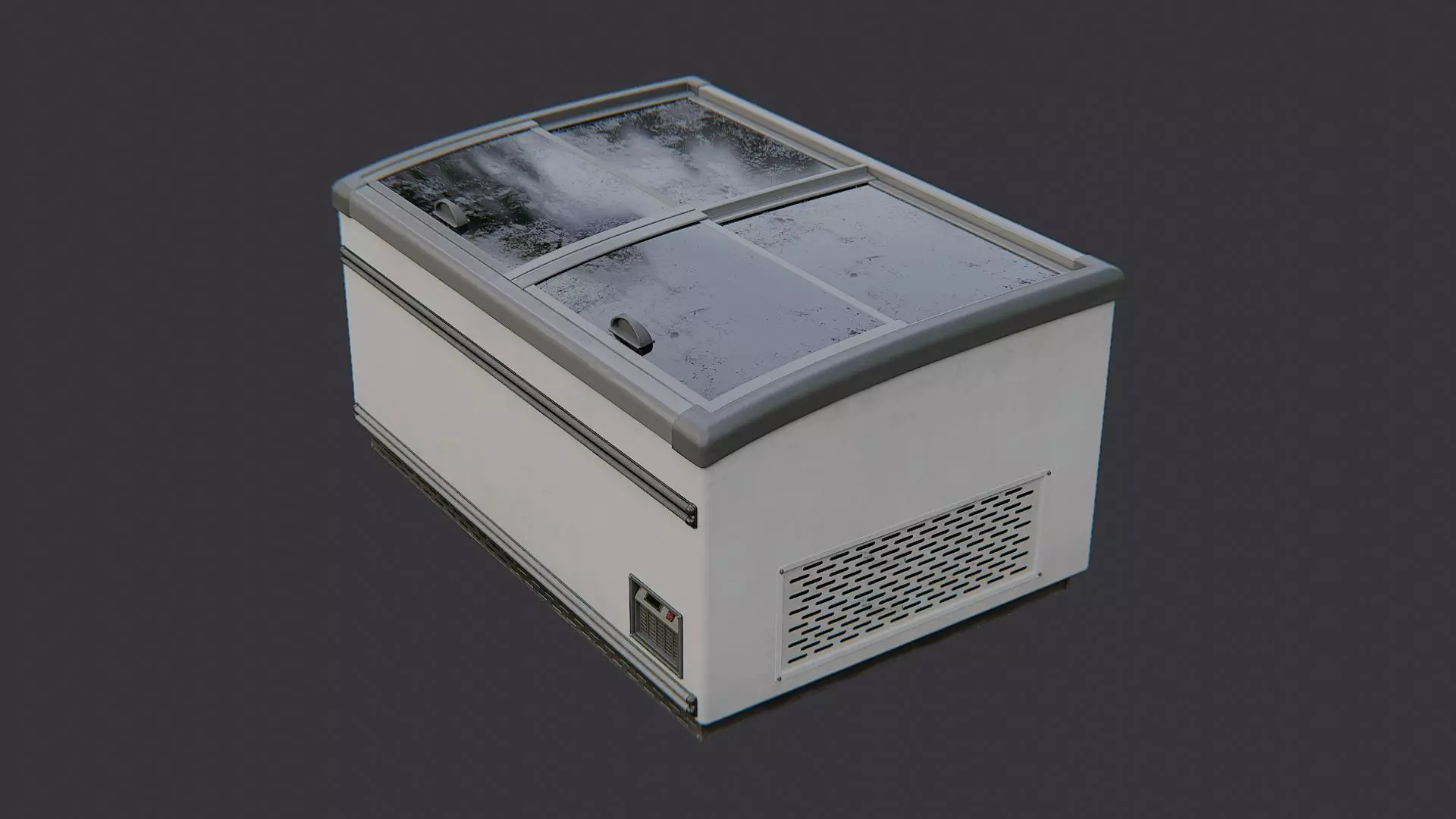 Supermarket Display Freezer Cabinet Low-poly 3D model_3