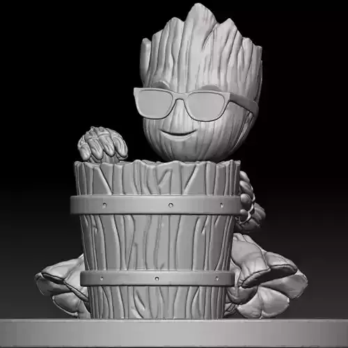 Groot flower pot 3D print model
