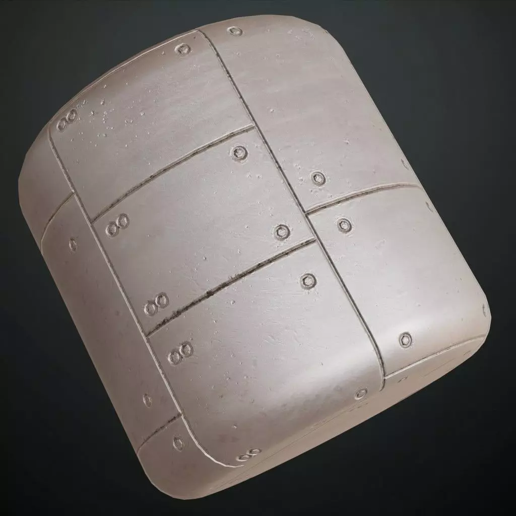 Clean Sci-Fi Metal Panel Wall Texture PBR Seamless Texture_1