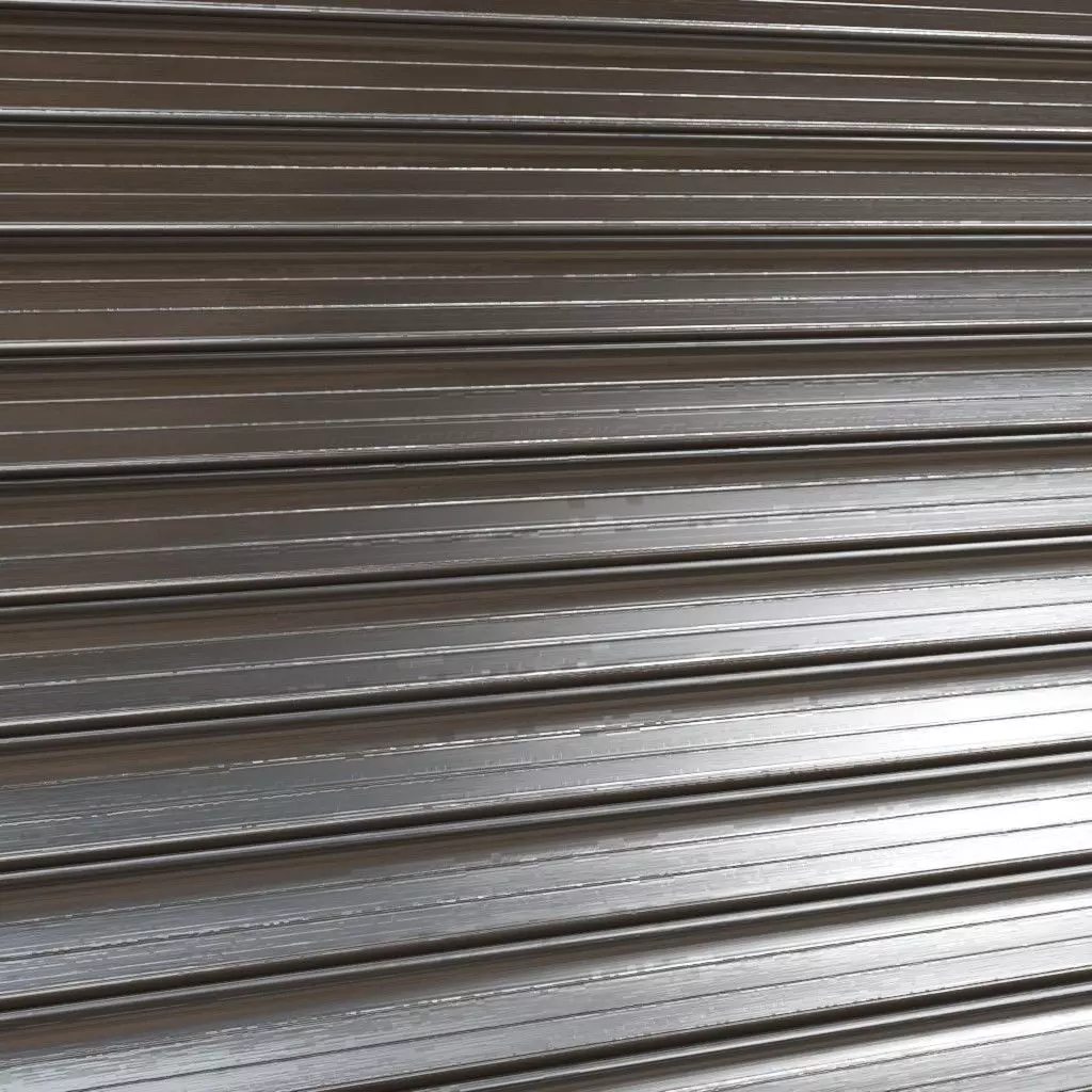 Clean Silver Corrugated Metal Siding PBR Seamless Texture_3