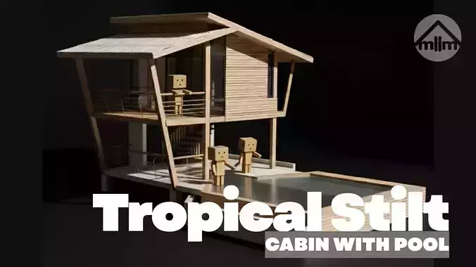 Tropical Stilt Cabin with Pool - Home at Weekend - Tiny Home