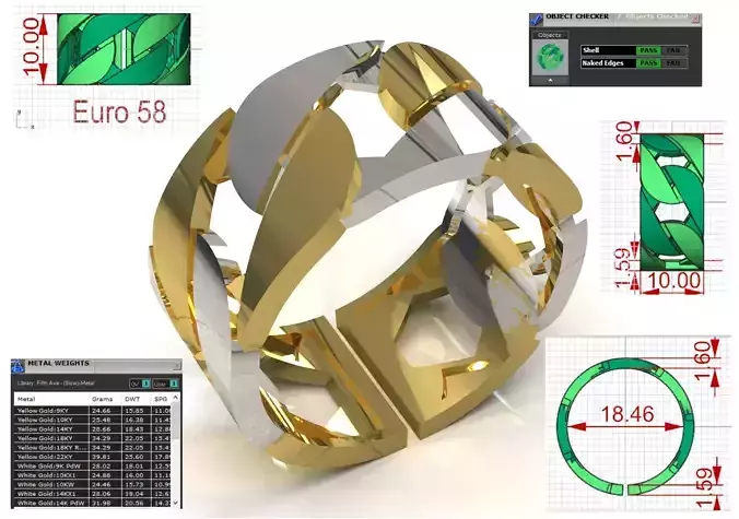 STL 3DM men luxury chain ring model mr0312