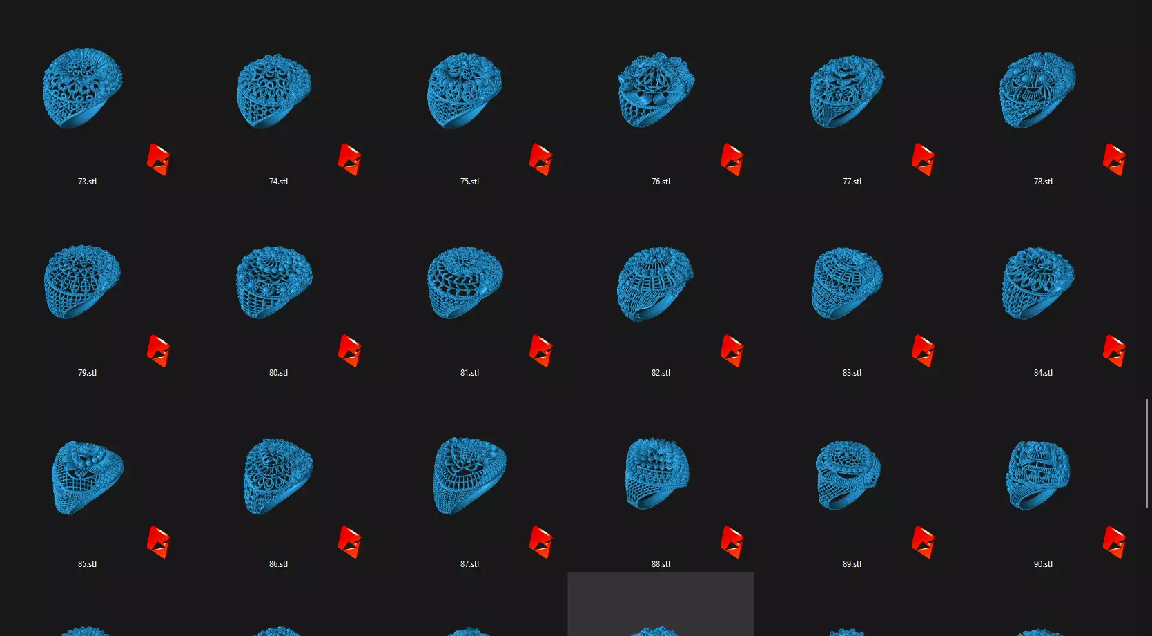 100 PLUS TURKISH RING STL READY TO PRINT 3D print model_6
