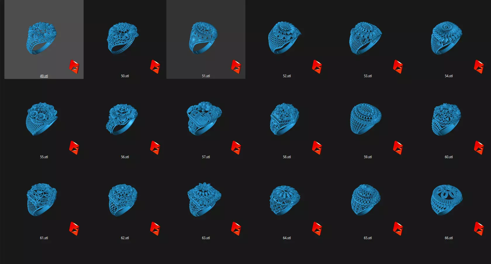 100 PLUS TURKISH RING STL READY TO PRINT 3D print model_4