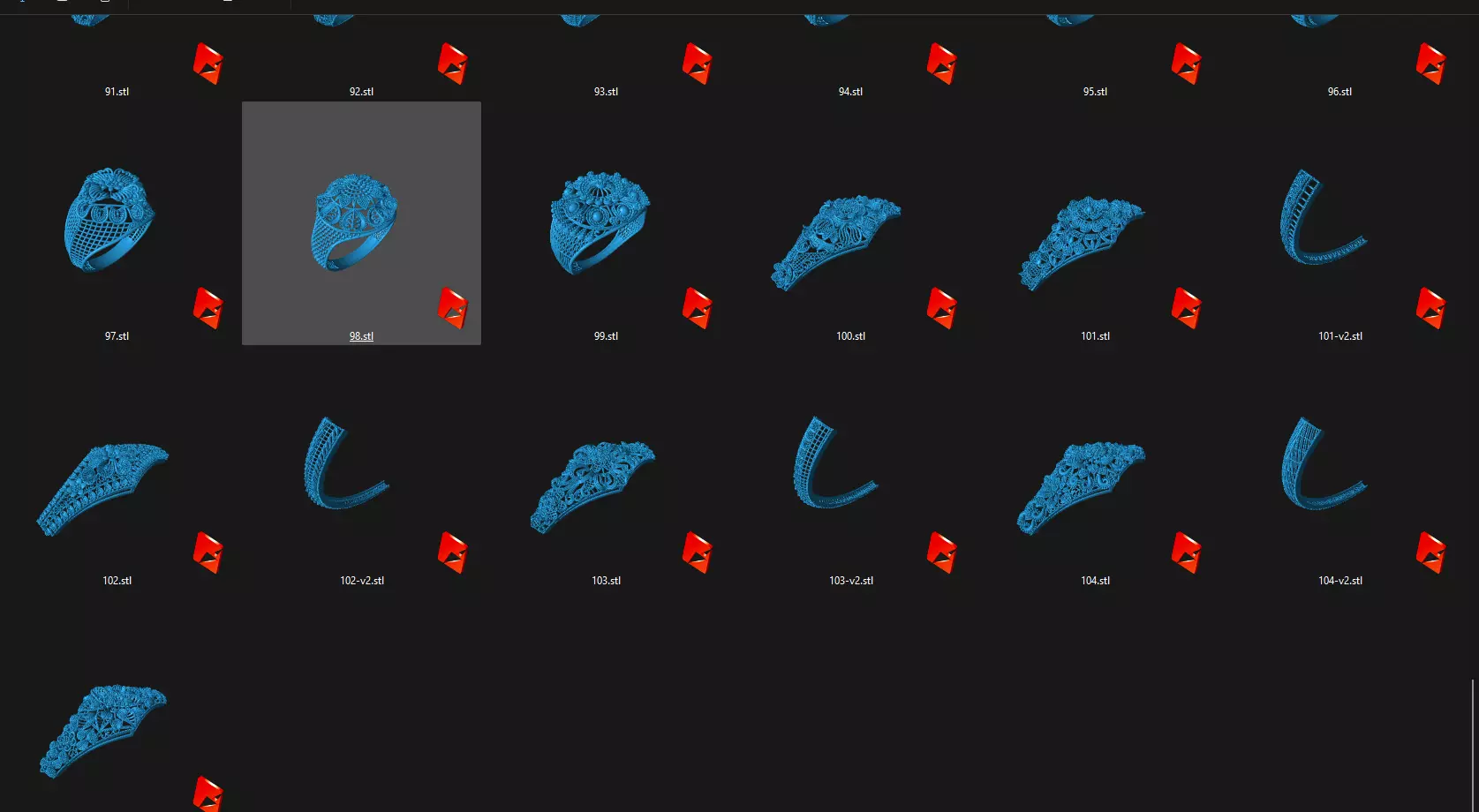 100 PLUS TURKISH RING STL READY TO PRINT 3D print model_5