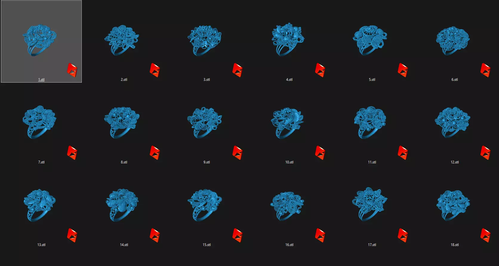 100 PLUS TURKISH RING STL READY TO PRINT 3D print model_0