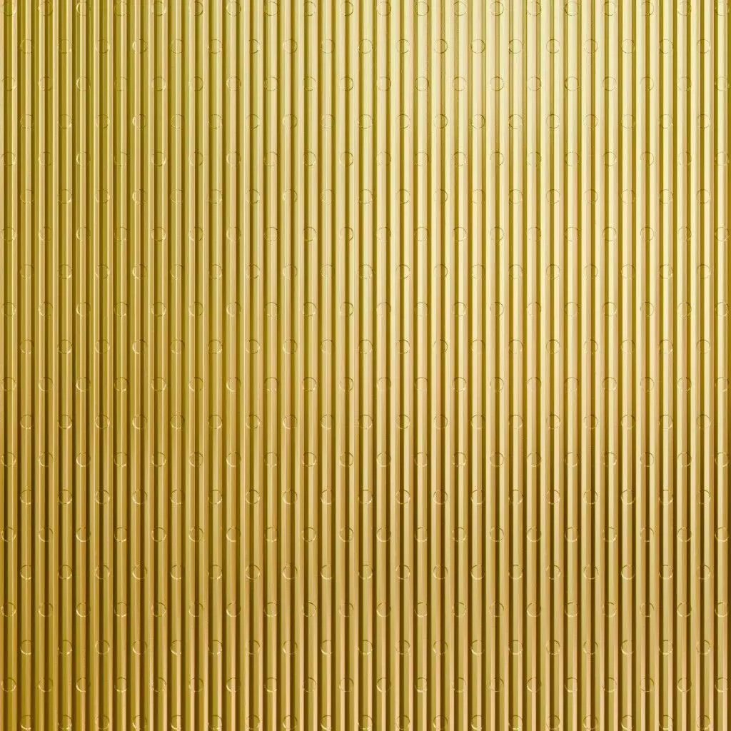 Golden Corrugated Metal Grill Texture PBR Seamless Texture_2