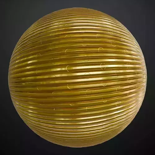 Golden Corrugated Metal Grill Texture PBR Seamless Texture