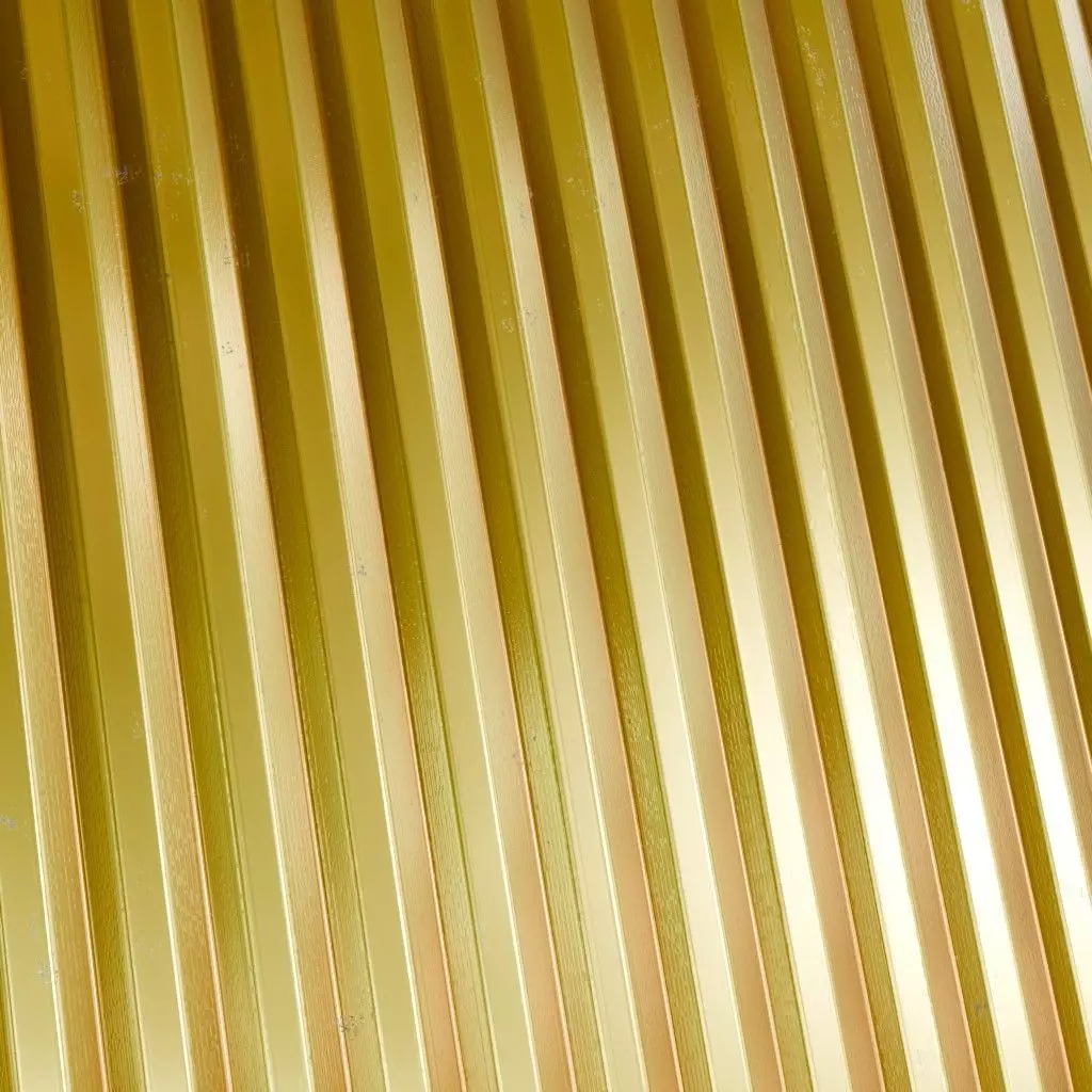 Shiny Golden Corrugated Metal Texture PBR Seamless Texture_3
