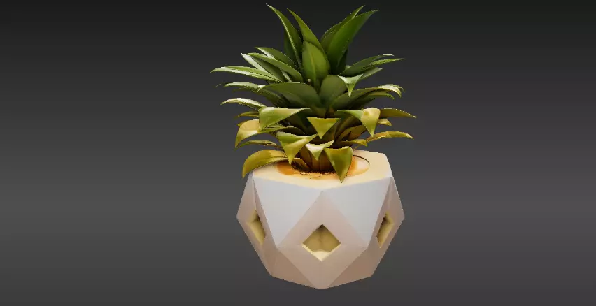 Modern Geometric Planter 3D Print Model Decorative Home Low-poly 3D model_11
