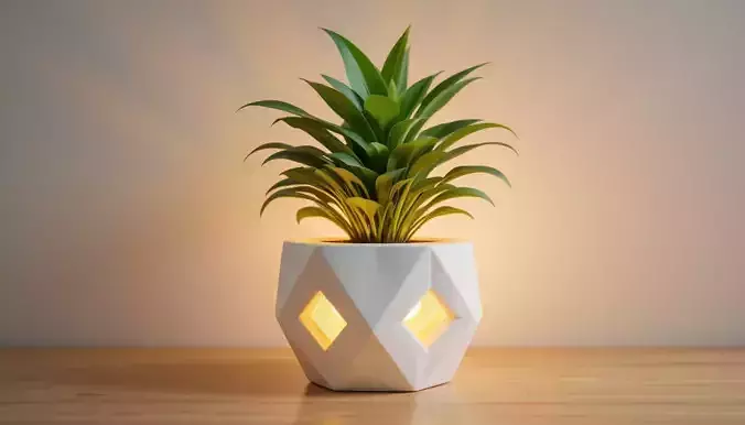 Modern Geometric Planter 3D Print Model Decorative Home Low-poly 3D model Modern Geometric Planter 3D Print Model Decorative Home Low-poly 3D model