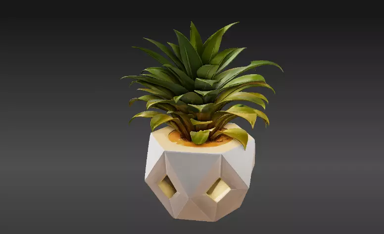 Modern Geometric Planter 3D Print Model Decorative Home Low-poly 3D model_6