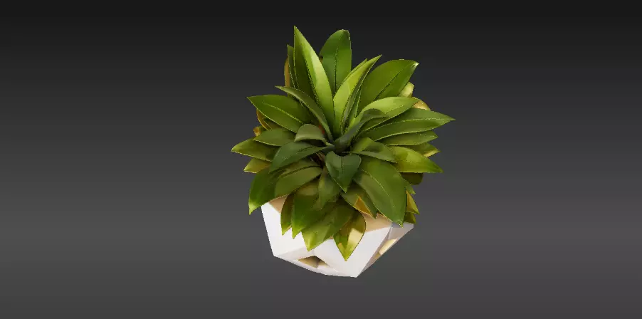 Modern Geometric Planter 3D Print Model Decorative Home Low-poly 3D model_7