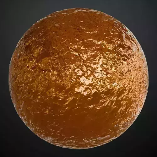 Wrinkled Copper Metallic Foil Texture PBR Seamless Texture