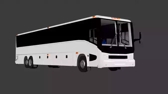 Charter Bus 3D Model