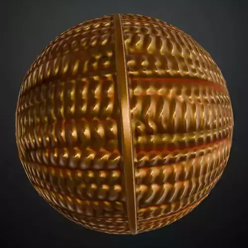 Shiny Copper Sci-Fi Hose Cable Armor PBR Seamless