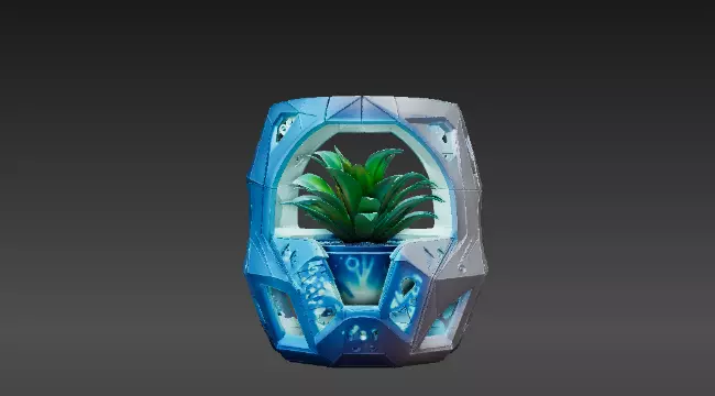 Modern Planter Lamp 3D Print Model Decorative Home 3D model_3