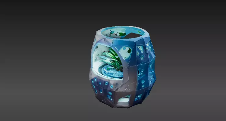 Modern Planter Lamp 3D Print Model Decorative Home 3D model_5