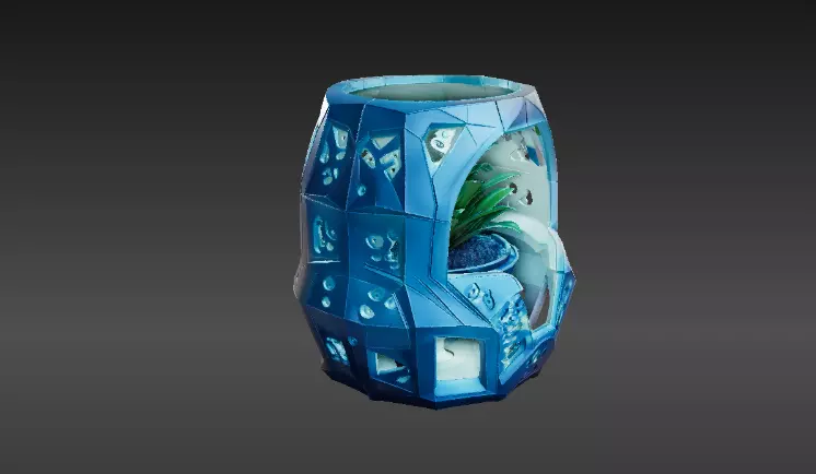 Modern Planter Lamp 3D Print Model Decorative Home 3D model_2