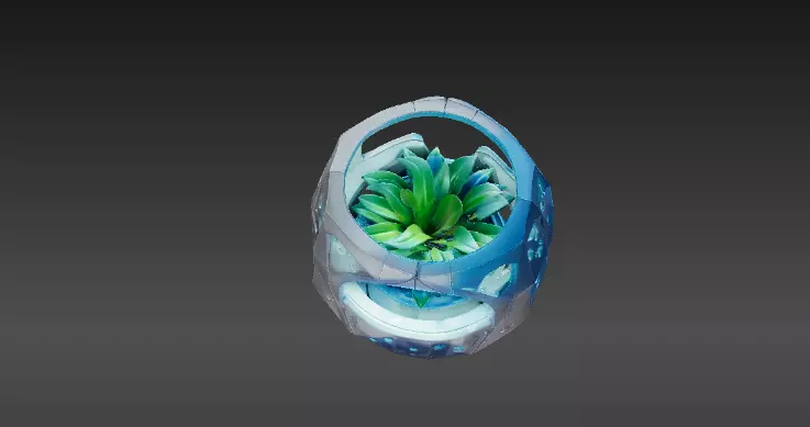 Modern Planter Lamp 3D Print Model Decorative Home 3D model_6