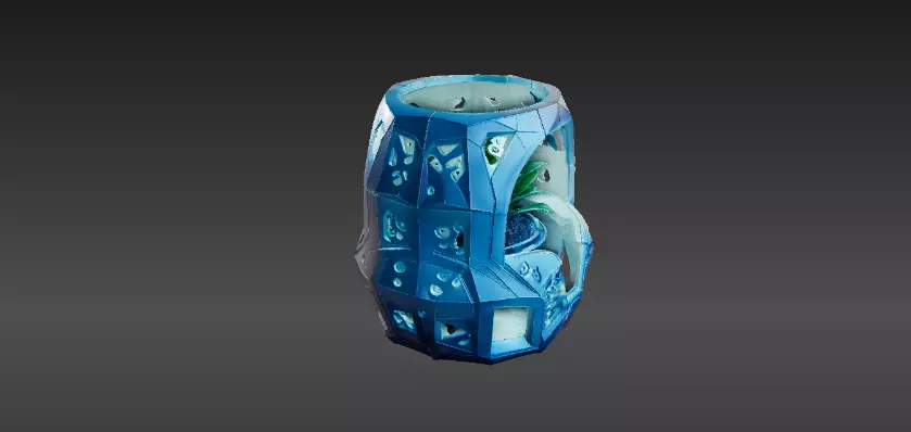 Modern Planter Lamp 3D Print Model Decorative Home 3D model_4