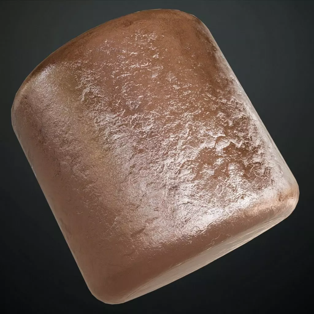 Smudged High-Gloss Copper Texture PBR Seamless Texture_1