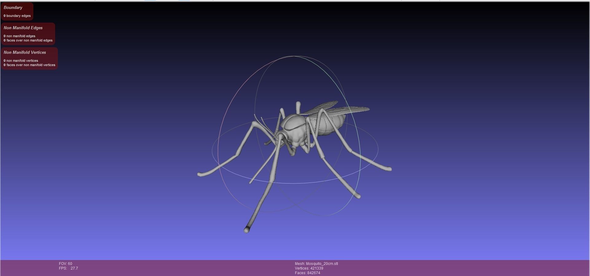 A mosquito for 3D printing 3D print model_4