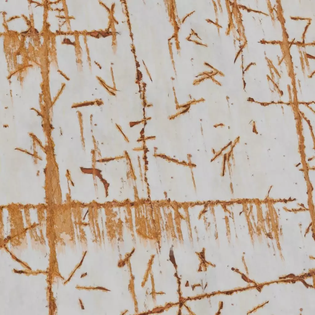 Scratched White Painted Corroded Iron Sheet PBR Seamless Texture_3