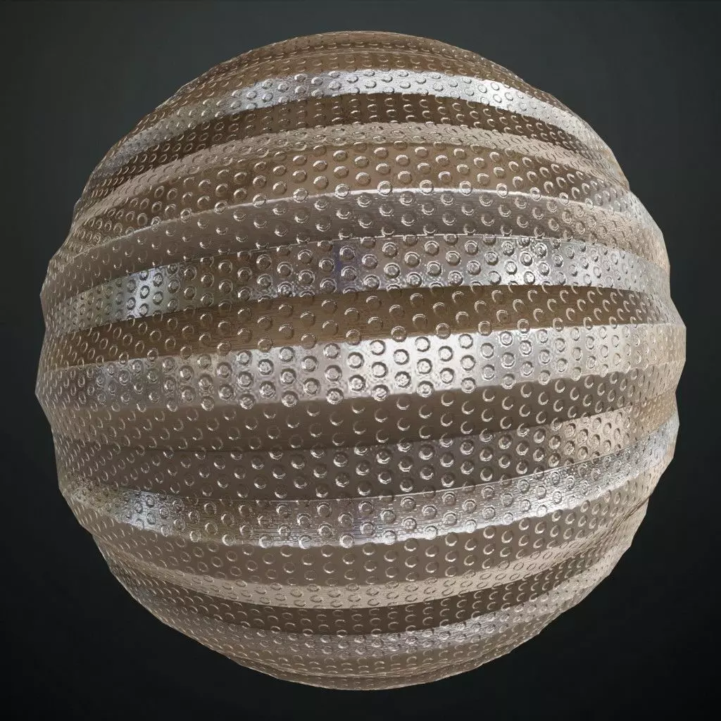 Perforated Corrugated Metal Grill Texture PBR Seamless Texture_0