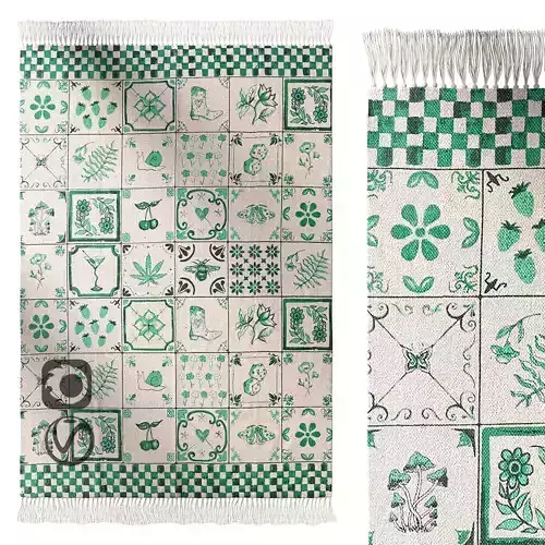 Mariana Tile Flatweave Printed Rug