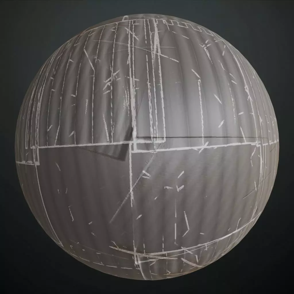 Damaged Corrugated Metal Sheet Texture PBR Seamless Texture