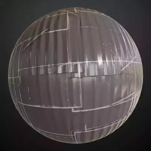 Scratched Dark Corrugated Metal Panel PBR Seamless