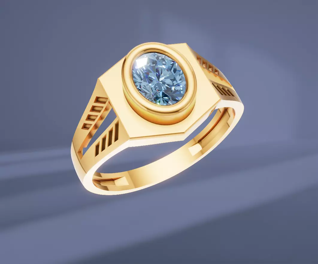 Gents ring 3D print model_0