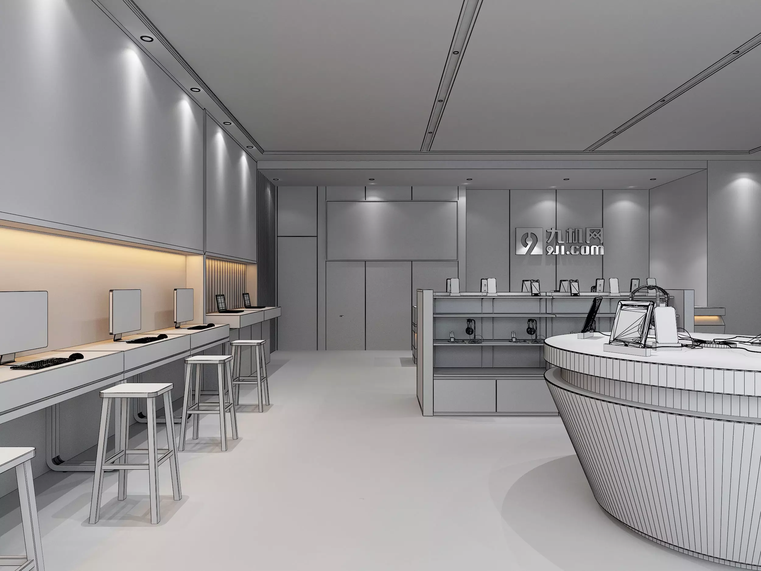 Fashion Tech Store Mobile Phone Low-poly 3D model_8