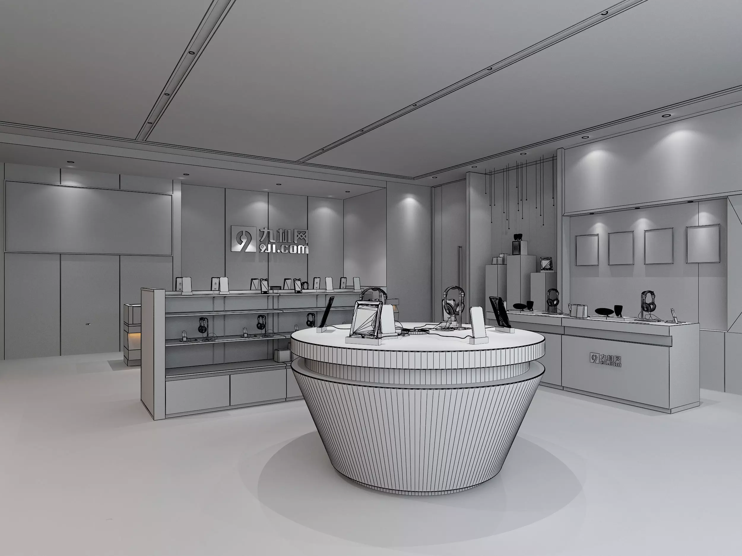 Fashion Tech Store Mobile Phone Low-poly 3D model_7