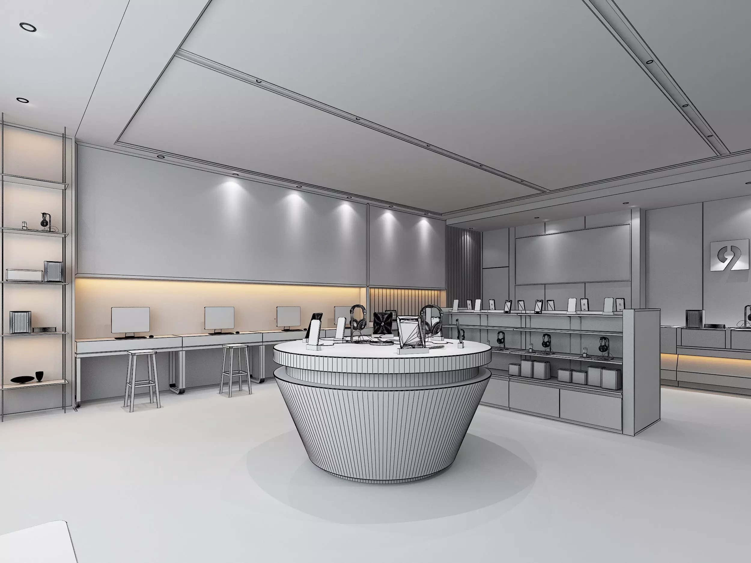 Fashion Tech Store Mobile Phone Low-poly 3D model_6