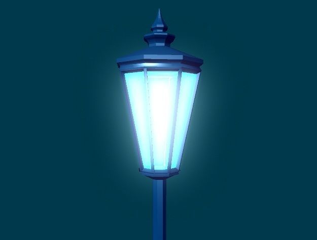 3D Lamp street 3D model_4