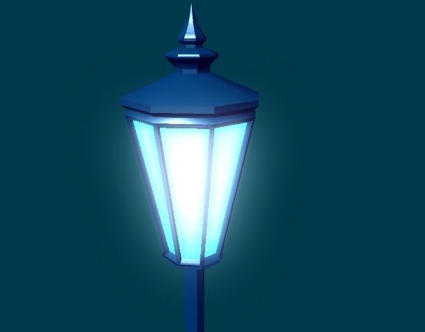 3D Lamp street 3D model_7