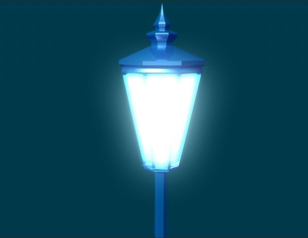 3D Lamp street 3D model_9
